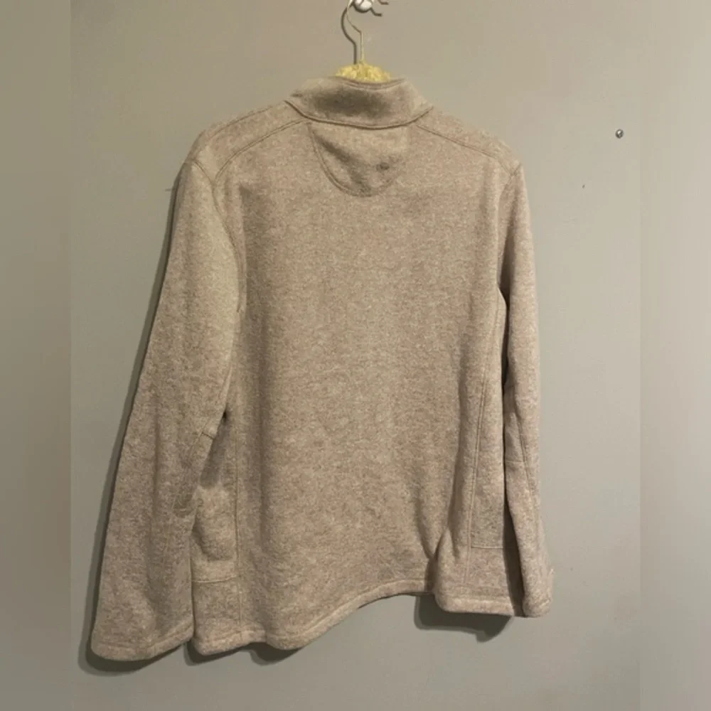 Woolrich size Large Men’s Beige 1/4‎ Button Mock Neck Pullover Sweater